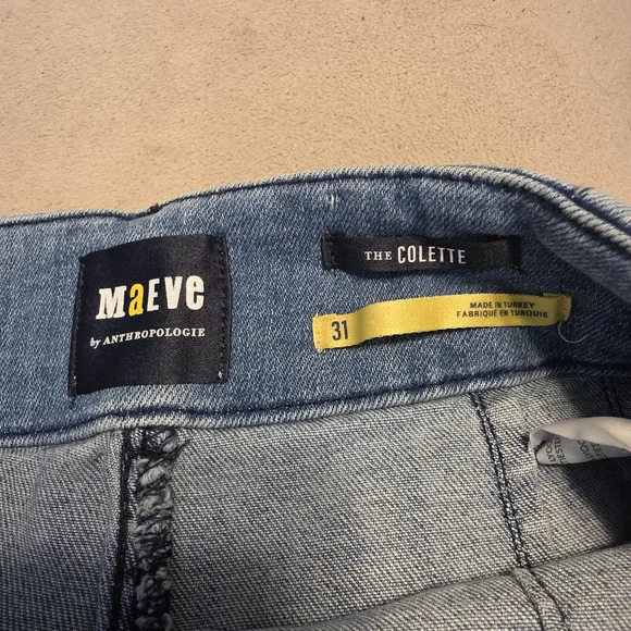 Maeve by Anthropologie The Colette Denim Shorts High Rise Blue Size 31 - Picture 3 of 6